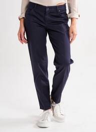 Pantalon 7/8 țesătură poplin mărime normală albastru GEVANA femme