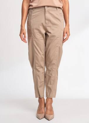 Pantalon 7/8 talie elastică mărime normală maro GEVANA femme