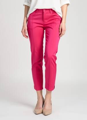Pantalon 7/8 țesătură poplin mărime normală roz GEVANA femeie