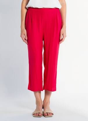 Pantalon trei sferturi croială dreaptă mărime normală roșu GEVANA femeie
