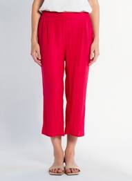 Pantalon trei sferturi croială dreaptă mărime normală roșu GEVANA femme