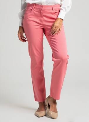 Pantalon slim talie elastică mărime normală roz STARK femeie