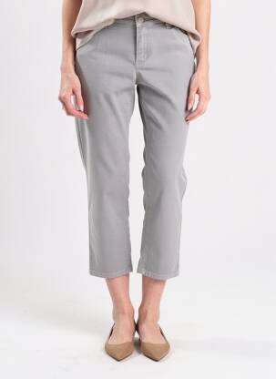 Pantalon trei sferturi elasticitate talie joasă gri STARK femeie
