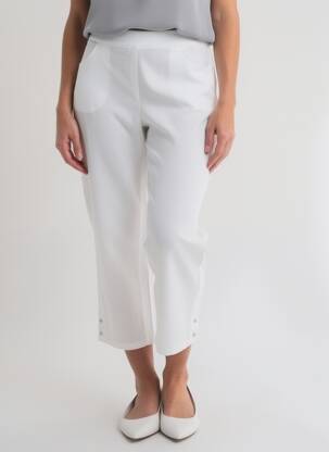 Pantalon trei sferturi elasticitate mărime normală alb STARK femeie