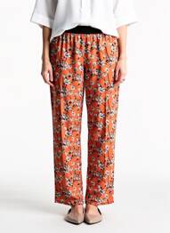 Pantalon slim talie elastică mărime normală portocaliu TELMAIL femme