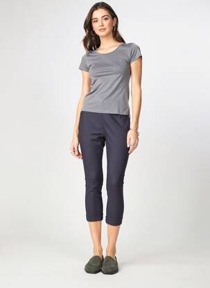 Pantalon trei sferturi elasticitate mărime normală gri TELMAIL femeie