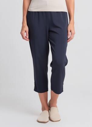Pantalon trei sferturi elasticitate mărime normală albastru TELMAIL femme