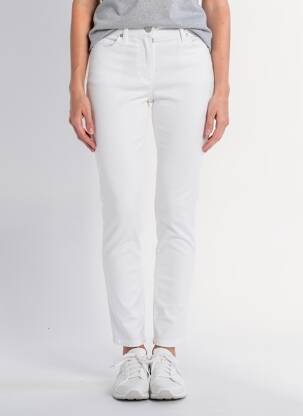 Pantalon slim țesătură poplin mărime normală gri TONI femeie