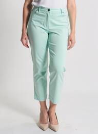 Pantalon 7/8 elasticitate mărime normală verde TONI femme