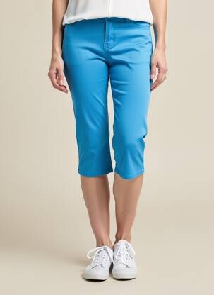 Pantalon trei sferturi buzunare albastru C'EST BEAU LA VIE femeie