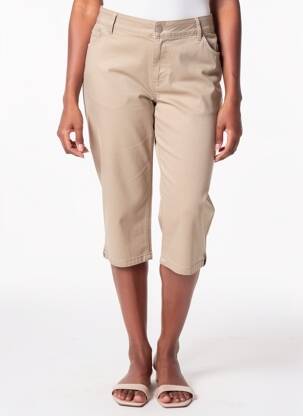 Pantalon trei sferturi buzunare bej C'EST BEAU LA VIE femeie