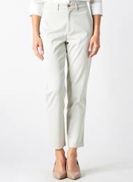 Pantalon 7/8 elasticitate mărime normală alb WALTRON femme