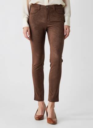 Pantalon slim elasticitate mărime normală maro WALTRON femeie