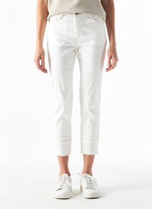Pantalon 7/8 elasticitate mărime normală alb WALTRON femeie