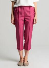 Pantalon trei sferturi elasticitate mărime normală roz PLURIELLES femme