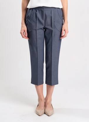 Pantalon trei sferturi elasticitate mărime normală albastru PLURIELLES femeie