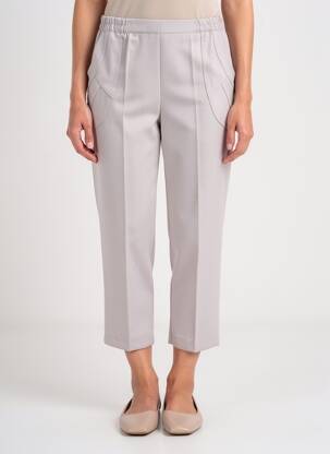 Pantalon trei sferturi elasticitate mărime normală gri PLURIELLES femeie