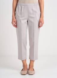 Pantalon trei sferturi elasticitate mărime normală gri PLURIELLES femme