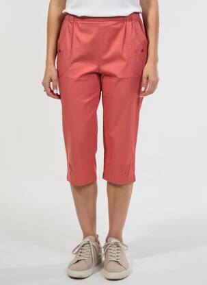 Pantalon trei sferturi elasticitate mărime normală roz PLURIELLES femeie