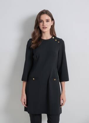 Rochie midi mâneci lungi mâneci lungi negru GERARD DAREL femme