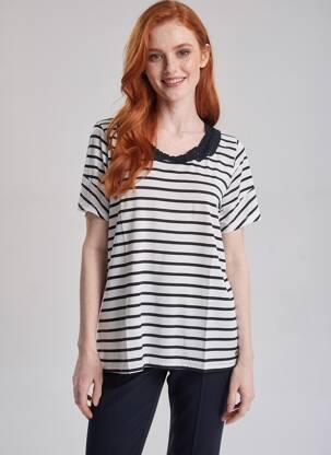 Tricou croială dreaptă mâneci scurte negru SHEEGO femeie