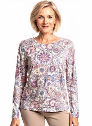 Tricou mâneci lungi mâneci lungi bej JULIE GUERLANDE femeie