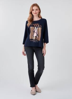 Tricou mâneci lungi mâneci lungi albastru BETTY BARCLAY femeie