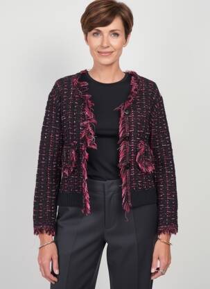 Jachete casual guler rotund negru SCORZZO femeie