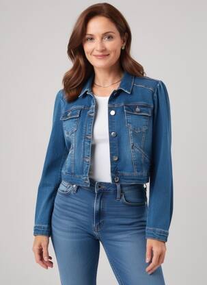 Jachete casual buzunare albastru JULIE GUERLANDE femeie
