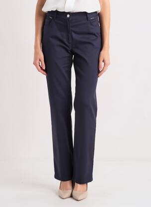 Pantalon drept elasticitate mărime normală albastru JULIE GUERLANDE femme