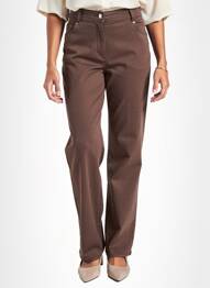 Pantalon drept elasticitate mărime normală maro JULIE GUERLANDE femme