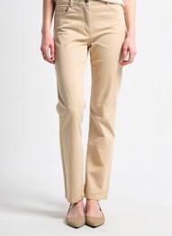 Pantalon drept elasticitate mărime normală bej JULIE GUERLANDE femme