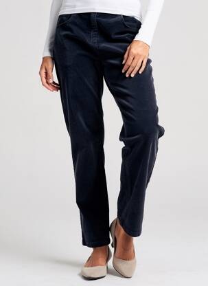 Pantalon slim elasticitate mărime normală albastru DEVERNOIS femeie