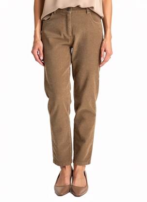Pantalon slim elasticitate mărime normală bej DEVERNOIS femeie