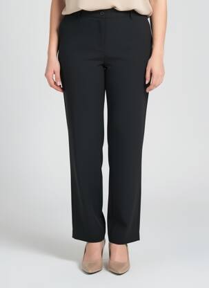 Pantalon drept elasticitate mărime normală negru DEVERNOIS femeie