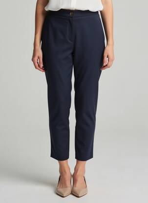 Pantalon 7/8 elasticitate mărime normală albastru DEVERNOIS femme