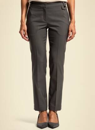 Pantalon slim elasticitate mărime normală maro DEVERNOIS femeie