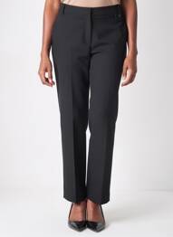 Pantalon slim elasticitate mărime normală negru DEVERNOIS femme