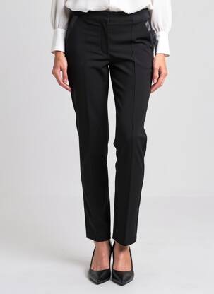 Pantalon slim talie elastică mărime normală negru DIANE LAURY femeie