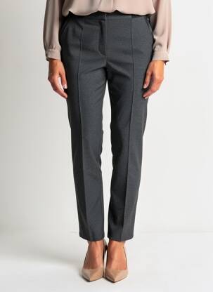 Pantalon slim talie elastică mărime normală gri JULIE GUERLANDE femeie