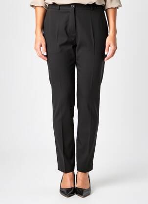 Pantalon slim țesătură poplin mărime normală negru JULIE GUERLANDE femeie