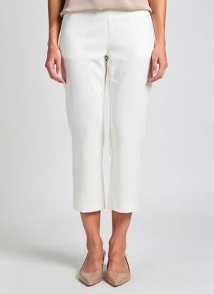 Pantalon 7/8 elasticitate mărime normală alb DEVERNOIS femeie