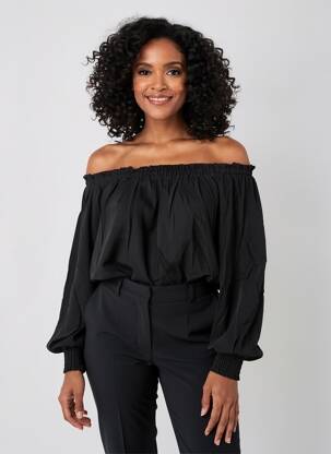 Top mâneci lungi mâneci lungi negru SHEEGO femeie