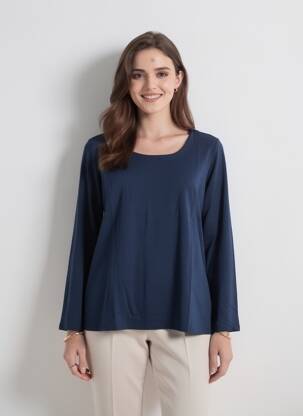 Tricou mâneci lungi mâneci lungi albastru TOM TAILOR femeie