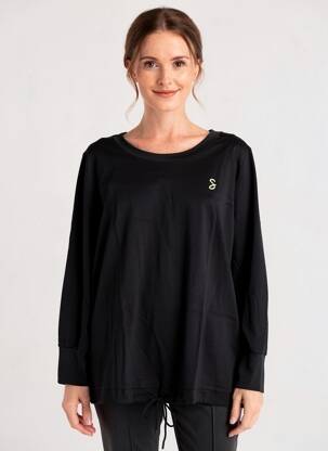 Top mâneci lungi mâneci lungi negru SHEEGO femeie