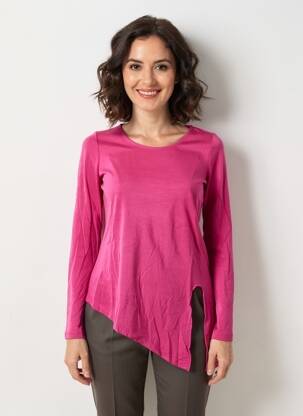 Top mâneci lungi mâneci lungi roz ASHLEY BROOKE femeie