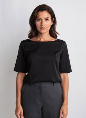 Top elasticitate mâneci scurte negru HEINE femeie
