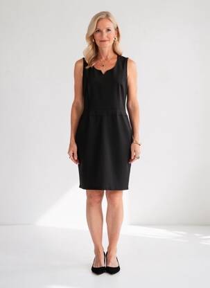 Rochie midi fără mâneci fără mâneci negru GRIFFON femeie