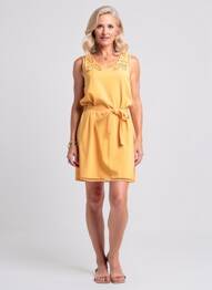 Rochie midi fără mâneci fără mâneci portocaliu C'EST BEAU LA VIE femme