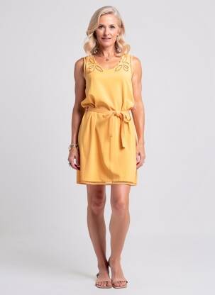 Rochie midi fără mâneci fără mâneci portocaliu C'EST BEAU LA VIE femme